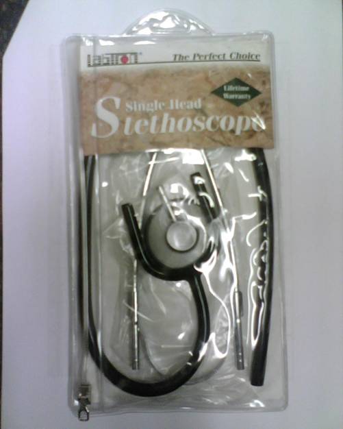 Disposable plastic-head stethoscope