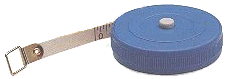 Retractable measuring tape shown
